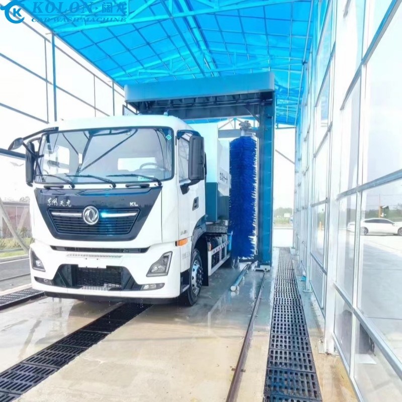 Waterbesparend elektrisch buswassysteem met waterverbruik van 80L/auto door PLC-besturing