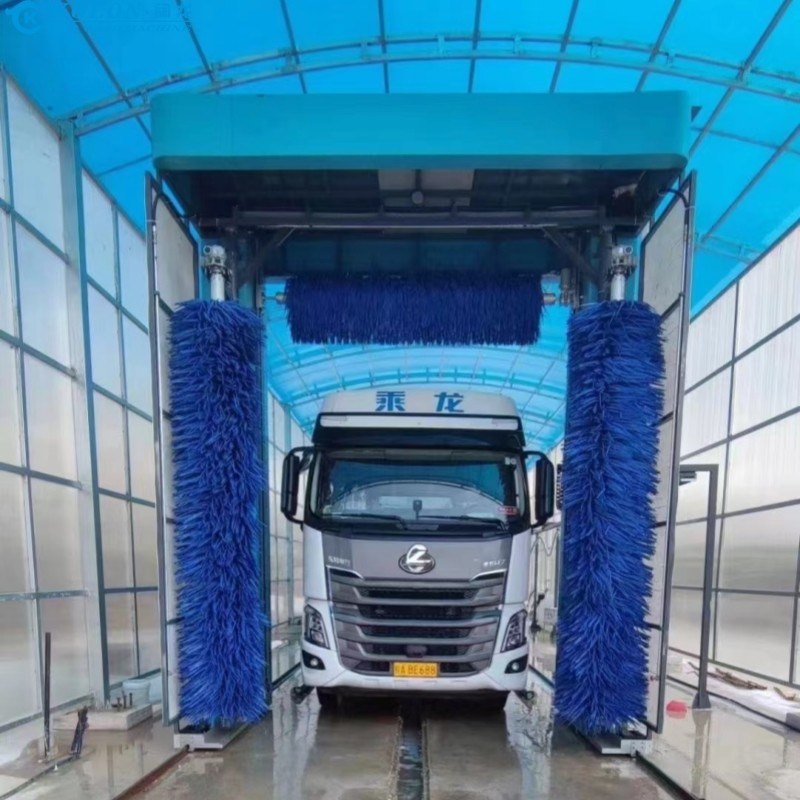 Waterbesparend elektrisch buswassysteem met waterverbruik van 80L/auto door PLC-besturing