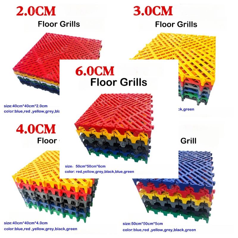 Plastic PP Interlocking Garage Floor Tile 2,0cm 3,0cm 4,0cm 5,0cm 6,0cm